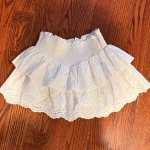 Katie J NYC Tween White Eyelet Mini Skirt